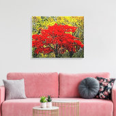 Rote Herbstmalereien Kunst - überzogene Leinwand (Insitu (Wohnzimmer))