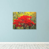 Rote Herbstmalereien Kunst - überzogene Leinwand (Insitu (Holzboden))