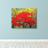 Rote Herbstmalereien Kunst - überzogene Leinwand (Insitu (Holzboden))