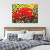 Rote Herbstmalereien Kunst - überzogene Leinwand (Insitu (Schlafzimmer))