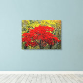 Rote Herbstmalereien Kunst - überzogene Leinwand (Insitu (Holzboden))