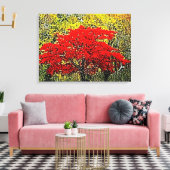 Rote Herbstmalereien Kunst - überzogene Leinwand (Insitu (Wohnzimmer))