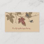 Rote Herde Reben Vogelarten Besondere Anlass Platz Platzkarte (Rückseite)