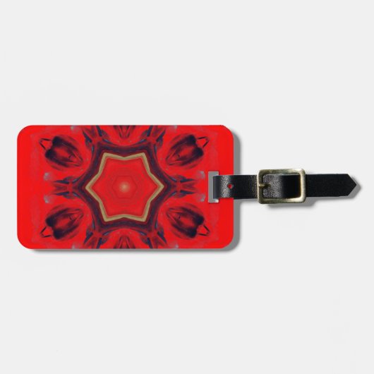 Rote Herz Chakra Gepäckanhänger (Vorderseite horizontal)