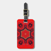 Rote Herz Chakra Gepäckanhänger (Vorderseite vertikal)