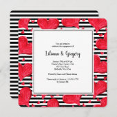 Rote Herz-Einladung Einladung (Vorne/Hinten)