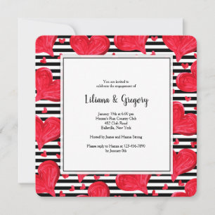 Rote Herz-Einladung Einladung