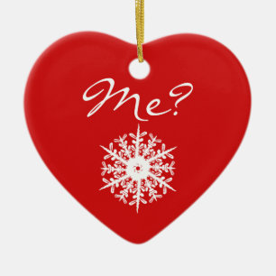 Rote Herz-Form-Weihnachtsantrag-Dekoration Keramik Ornament