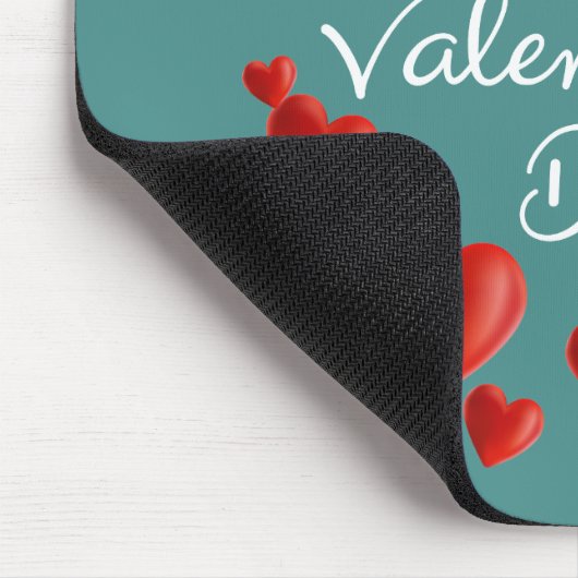 Rote Herz-glücklicher Valentinstag | Mousepad (Ecke)