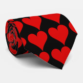 Rote Herz-Krawatte Krawatte (Gerollt)