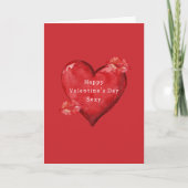 Rote Herz Küsse Valentinstag Karte (Vorderseite)
