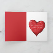 Rote Herz Küsse zum Valentinstag Karte (Innenseite)