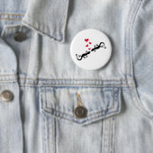 Rote Herz-Liebe des Gecko Button (Beispiel)