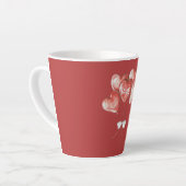 Rote Herz-Liebesballons Milchtasse (Linke Ecke)