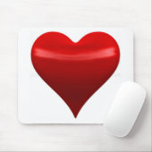 Rote Herz-Mausunterlage Mousepad (Mit Mouse)