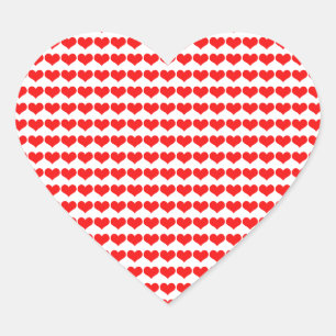 Rote Herz Muster Hochzeiten Valentinstag Geburtsta Herz-Aufkleber