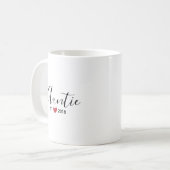 Rote Herz-Tante Established Year Coffee Mug Kaffeetasse (Vorderseite Links)