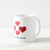 Rote Herz-Tasse Kaffeetasse (VorderseiteRechts)
