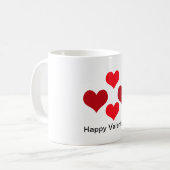 Rote Herz-Tasse Kaffeetasse (Vorderseite Links)