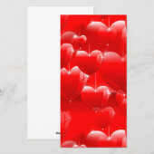 rote Herzballons Feiertagskarte (Vorne/Hinten)