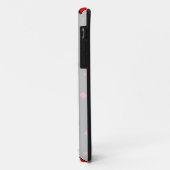 Rote Herzen auf grau Case-Mate iPhone Hülle (Hinten/Links)