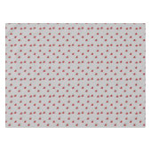 Rote Herzen auf grau Tischdecke (Vorderseite (Horizontal))