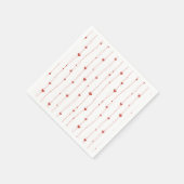 Rote Herzen auf Ribbons Nahtloses Muster Valentine Serviette (Ecke)