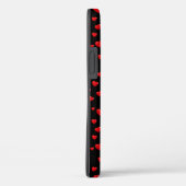 rote Herzen auf schwarz Case-Mate iPhone Hülle (Rückseite / Rechts)