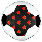 Rote Herzen auf schwarzem Hintergrund Fußball (Gedreht)