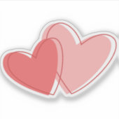 Rote Herzen Aufkleber (Vorderseite)