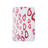 Rote Herzen Badematte (Vorderseite Vertikal)