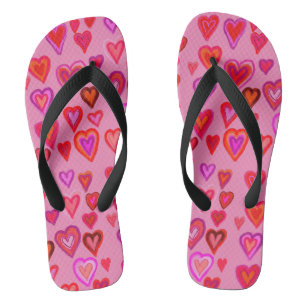 Rote Herzen Badesandalen