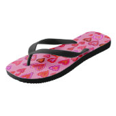 Rote Herzen Badesandalen (Schrägansicht)