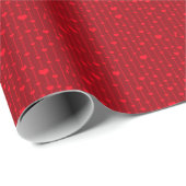 Rote Herzen beliebtes Muster Geschenkpapier (Rolleneckpunkt)