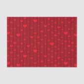 Rote Herzen beliebtes Muster, Seidenpapier (Vorderseite)