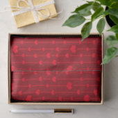 Rote Herzen beliebtes Muster, Seidenpapier (Geschenk)