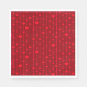 Rote Herzen beliebtes Muster Serviette (Vorderseite)