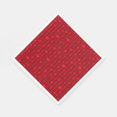 Rote Herzen beliebtes Muster Serviette (Ecke)