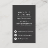 Rote Herzen| berufliche Social Media - Icons Visitenkarte (Rückseite)