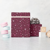Rote Herzen Burgundrote PapierGeschenk ,Valentinst
