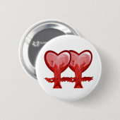Rote Herzen Button (Vorne & Hinten)