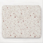 Rote Herzen Creme Mousepad (Vorne)