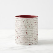 Rote Herzen Creme Tasse (Zentrum)