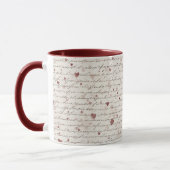 Rote Herzen Creme Tasse (Links)