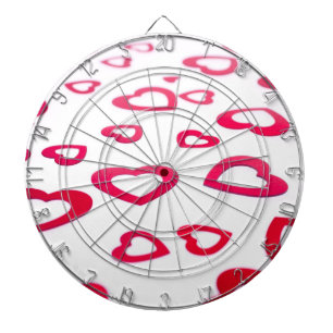 Rote Herzen Dartscheibe