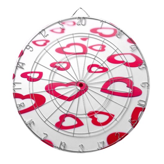 Rote Herzen Dartscheibe (vorne)