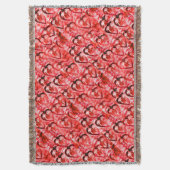 Rote Herzen Decke (Vorderseite Vertikal)