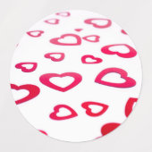 Rote Herzen Etiketten (Design 1)
