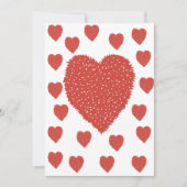 Rote Herzen Feiertagskarte (Vorderseite)