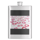 Rote Herzen Flachmann (Vorderseite)